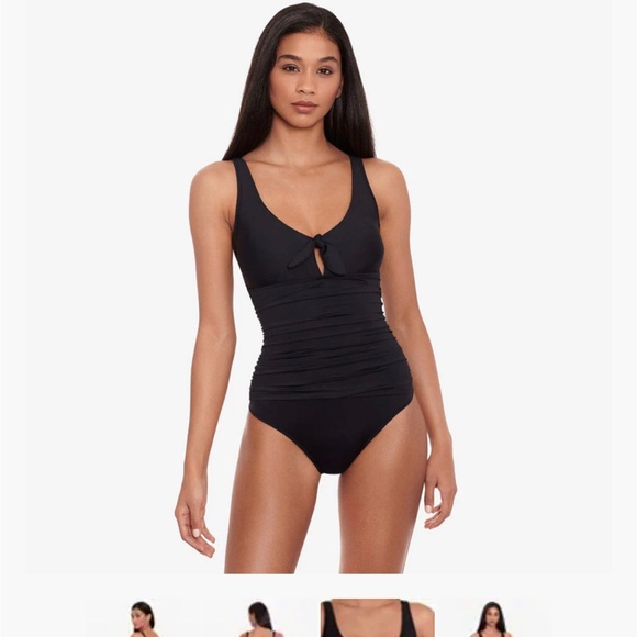 Lauren Ralph Lauren Beach Club Tie Front One Piece - Picture 1 of 4